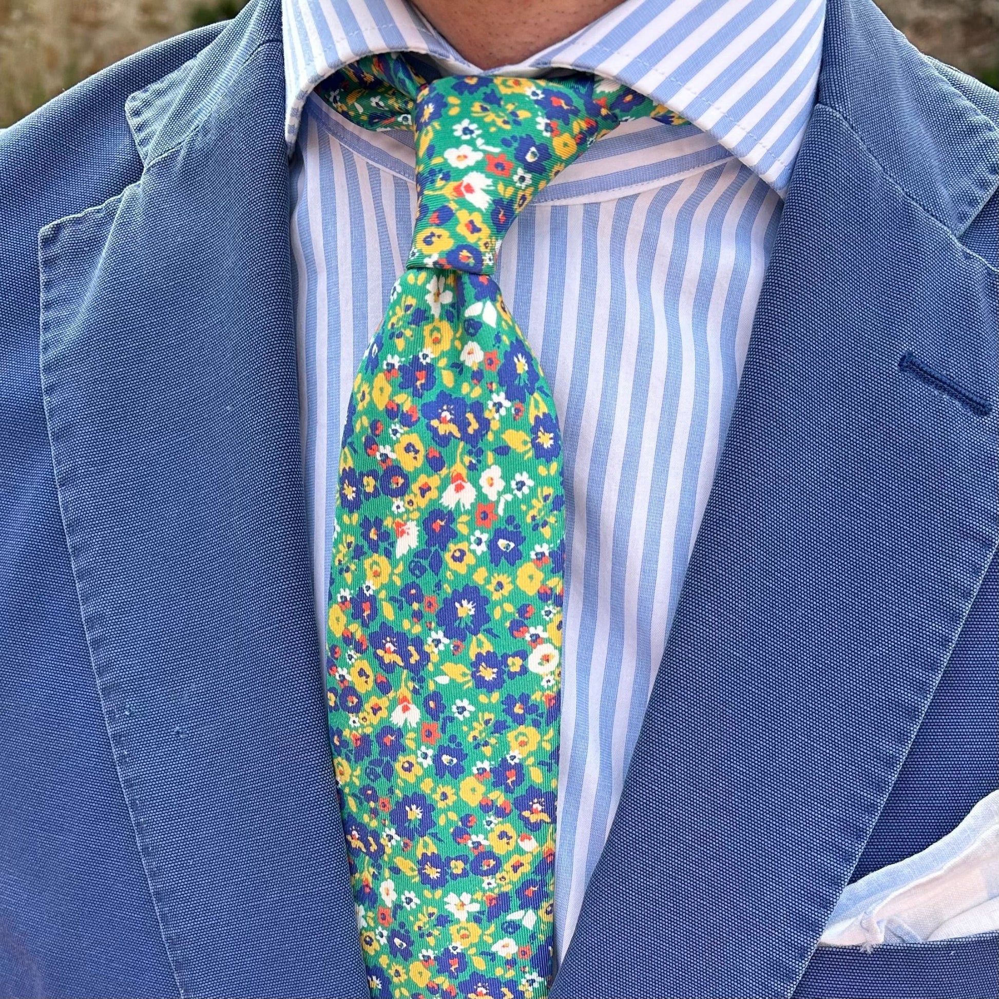 CORBATA DE SEDA AMALFI VERDE