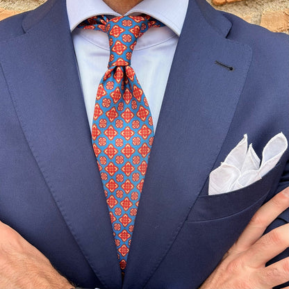 CORBATA DE SEDA PISA BLU