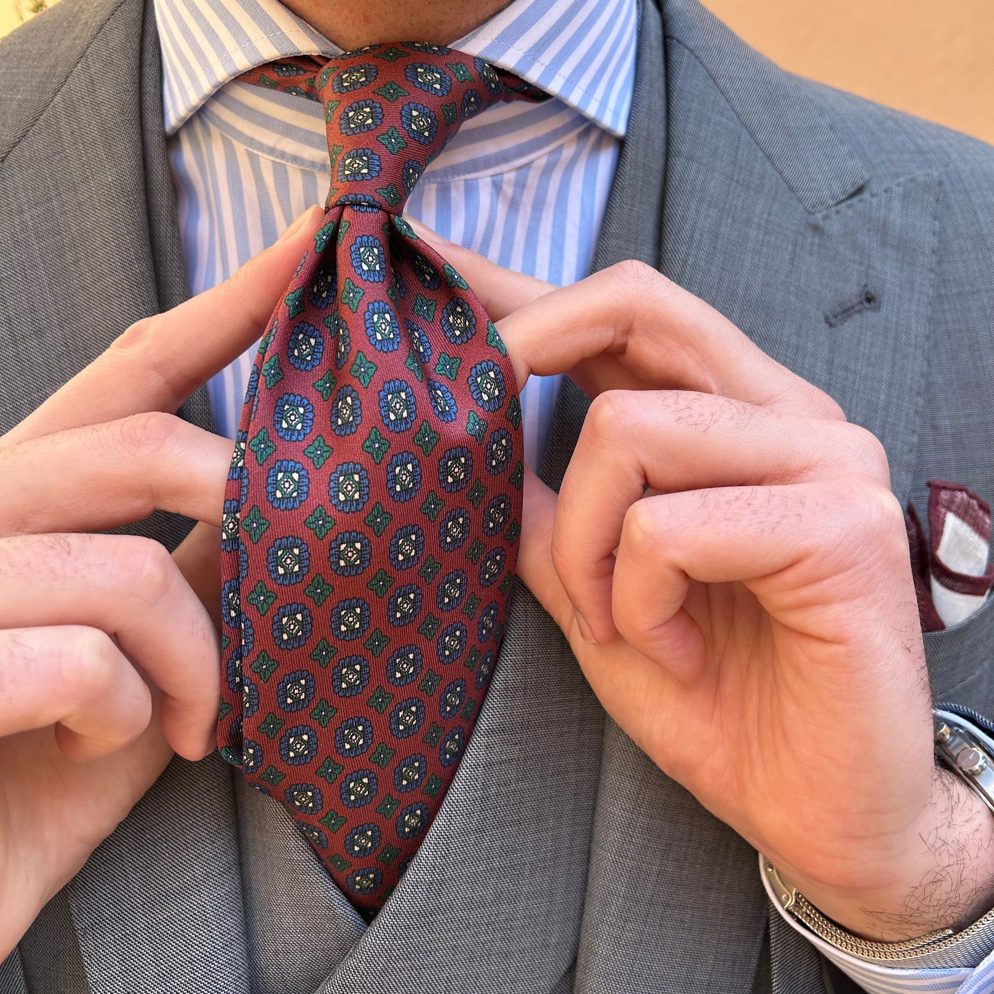 CORBATA DE SEDA SAN GIMIGNANO BORDEAUX