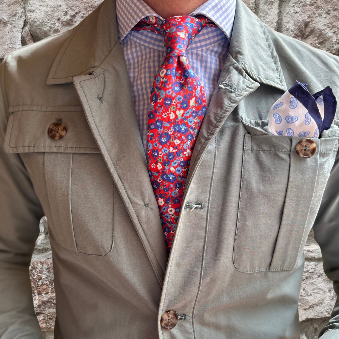 CORBATA DE SEDA AMALFI ROSSO