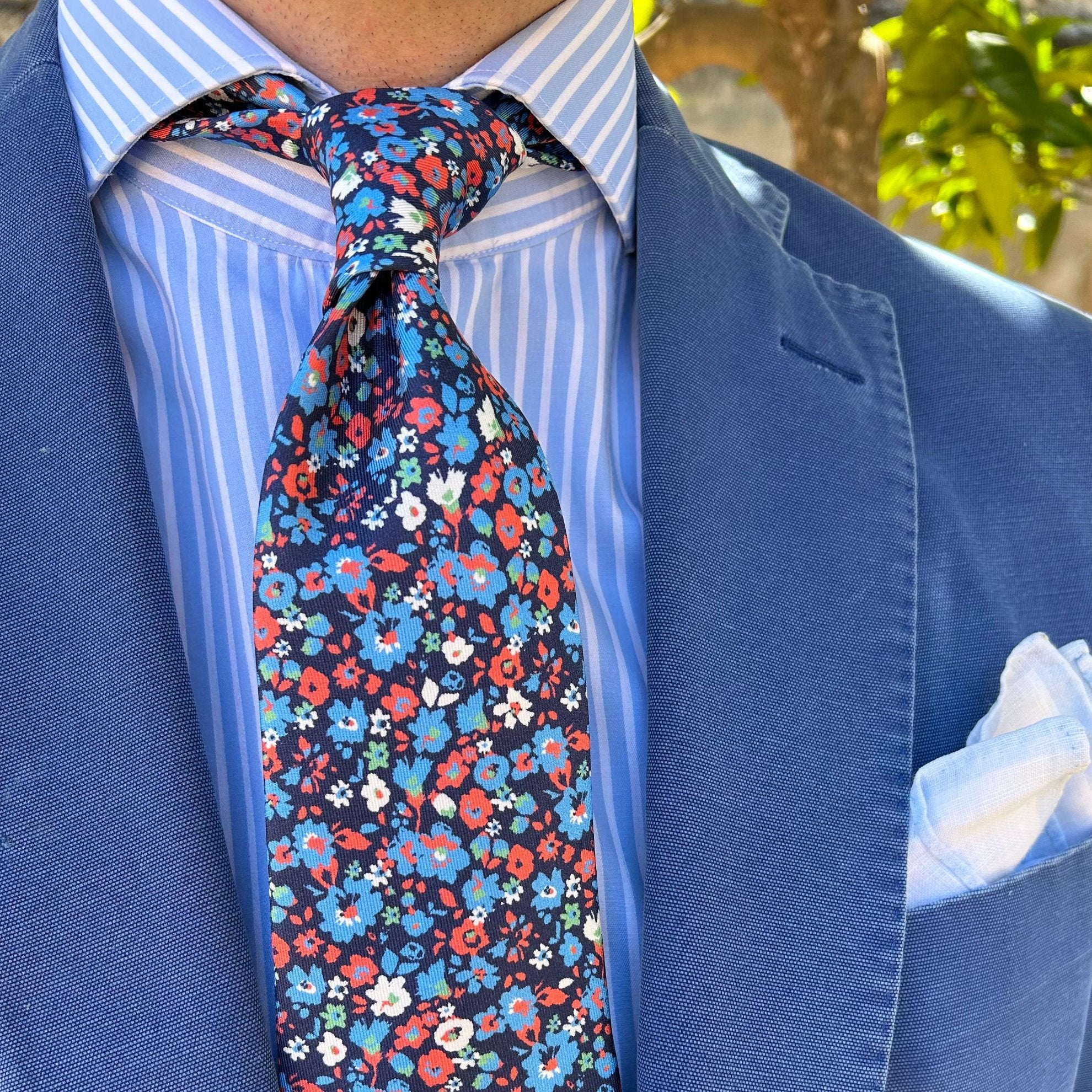 CORBATA DE SEDA AMALFI NAVY