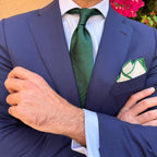 CORBATA JACQUARD ESPIGA VERDE