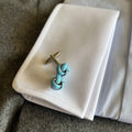 LIGHT BLUE KNOT CUFFLINKS