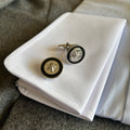 BLACK BUTTON CUFFLINKS