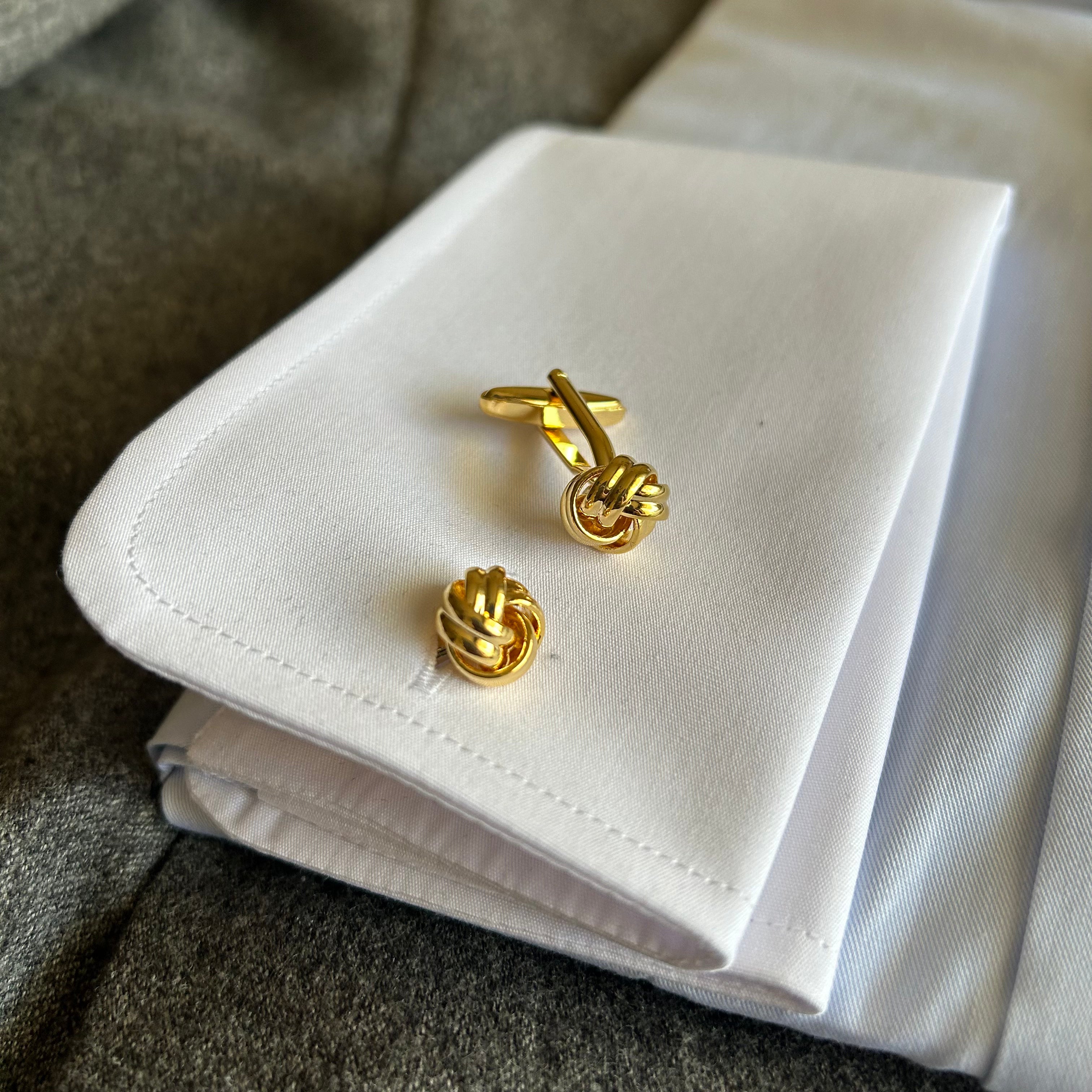 GEMELOS NUDO DORADO