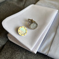STONE RIVET CUFFLINKS