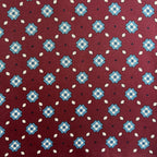 PAÑUELO SEDA BORDEAUX CELESTE