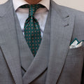 GREEN SAN GIMIGNANO SILK TIE
