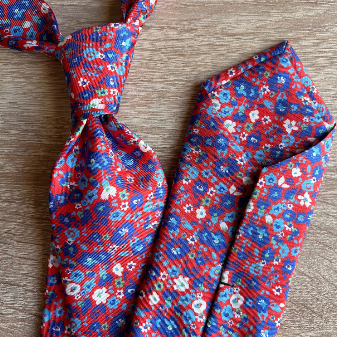CORBATA DE SEDA AMALFI ROSSO