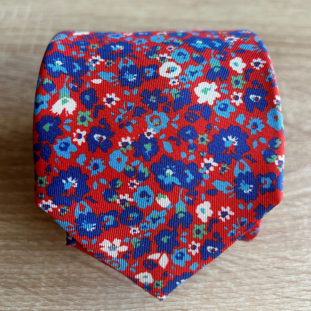 CORBATA DE SEDA AMALFI ROSSO