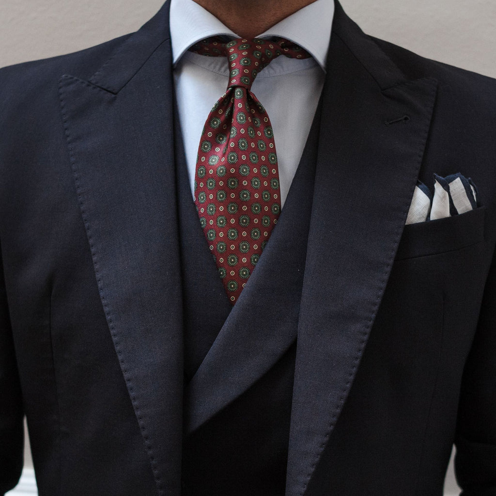 CORBATA DE SEDA TAORMINA BURDEOS