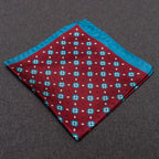 PAÑUELO SEDA BORDEAUX CELESTE