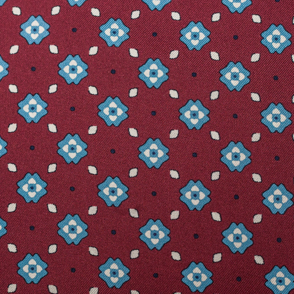 PAÑUELO SEDA BORDEAUX CELESTE