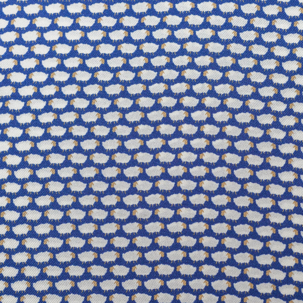 PAÑUELO SEDA NAVY OVEJAS